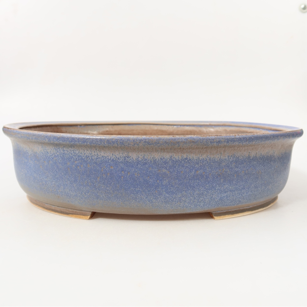 Keramická bonsai miska 31,5 x 27,5 x 7 cm, barva modrá