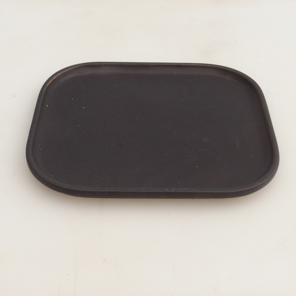 Keramická podmiska H36 - 17,5 x 15 x 1 cm  - hnědá