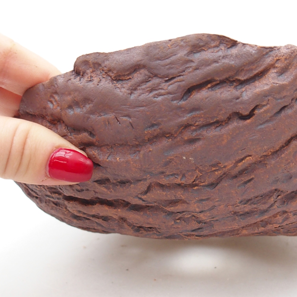 Keramická Skořápka  19 x 19 x 6,5 cm , barva hnědá