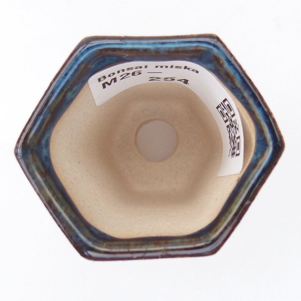 Mini bonsai miska 4 x 3,5 x 5,5 cm, barva modrá