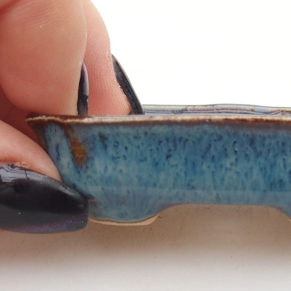 Mini bonsai miska 6 x 4 x 1,5 cm, barva modrá