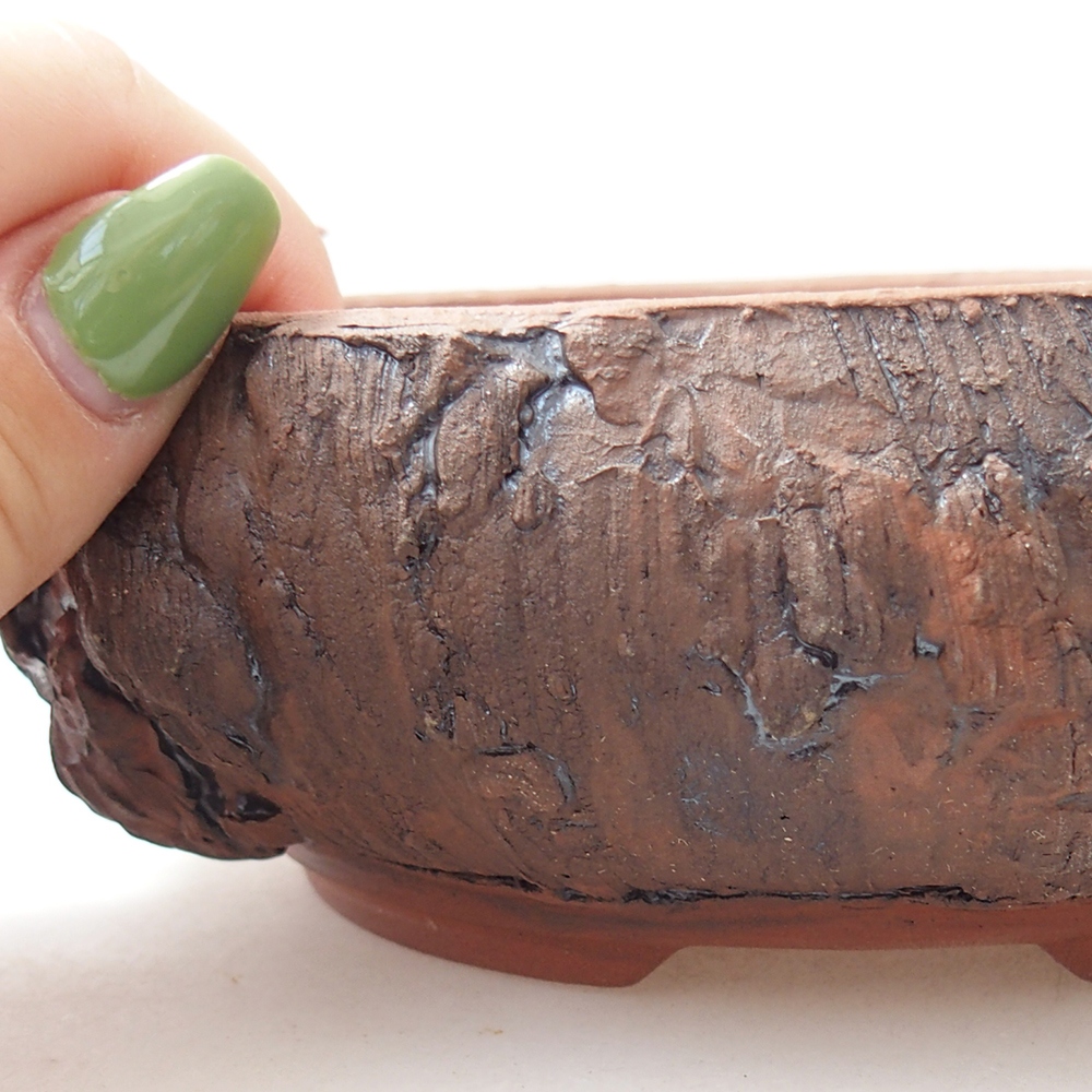 Keramická bonsai miska 15 x 15 x 5,5 cm, barva hnědá