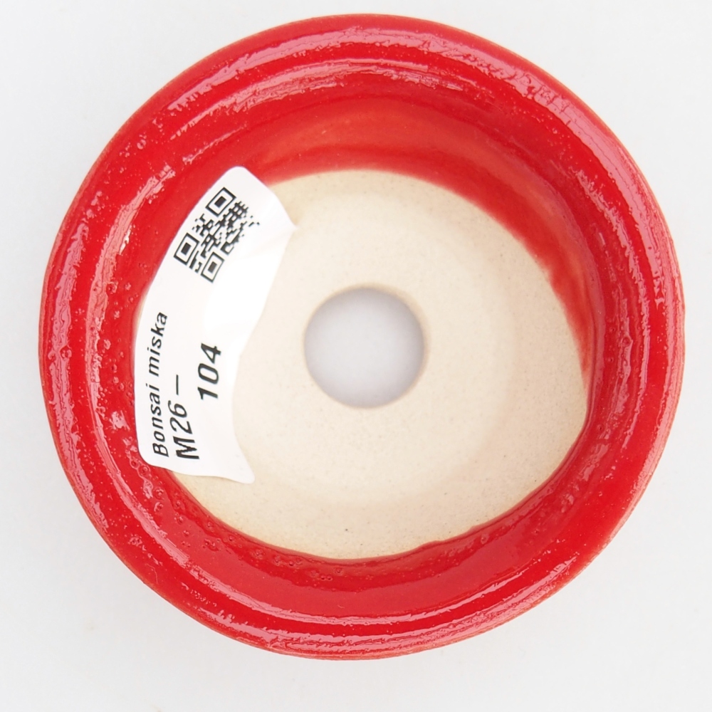Mini bonsai miska 7,5 x 7,5 x 3 cm, barva červená