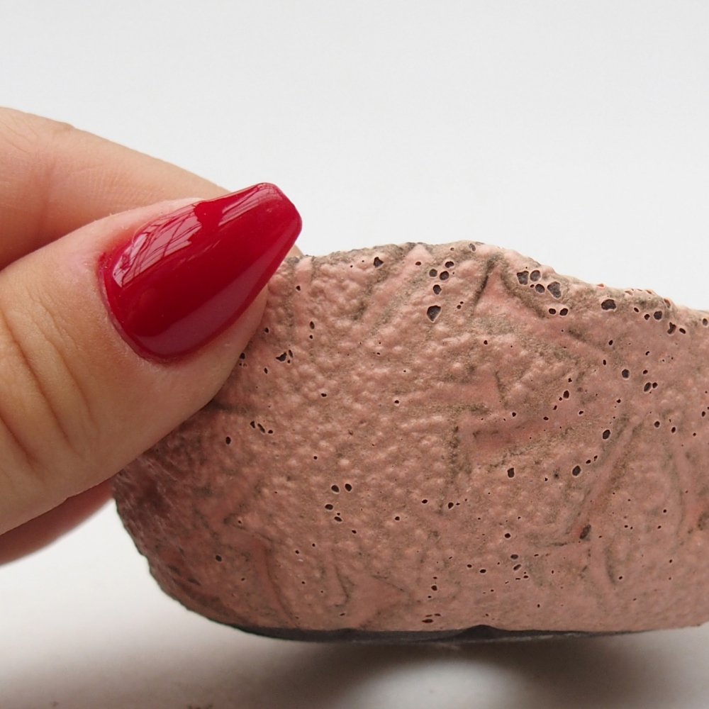 Keramická Skořápka  9 x 8,5 x 4 cm , barva růžová