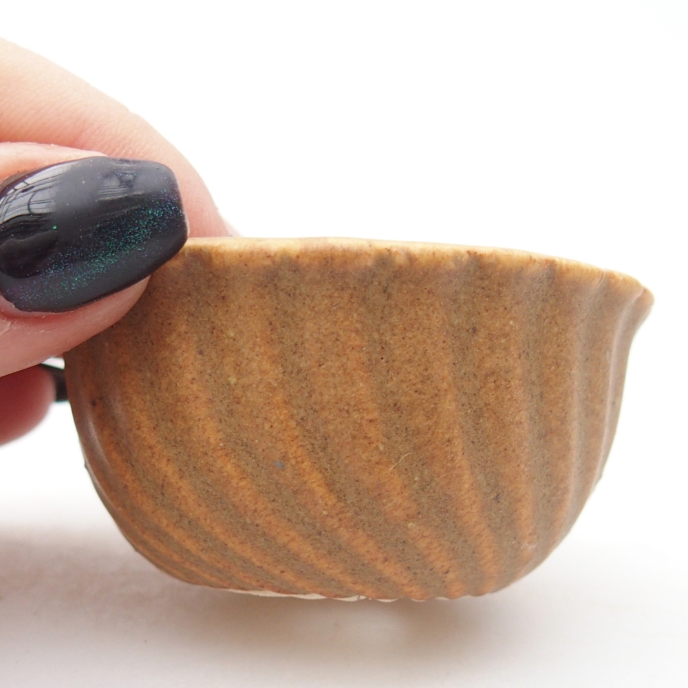 Mini bonsai miska 5,5 x 5,5 x 3 cm, barva hnědá