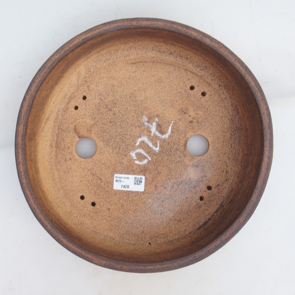 Bonsai miska 30 x 30 x 7,5 cm , barva hnědá
