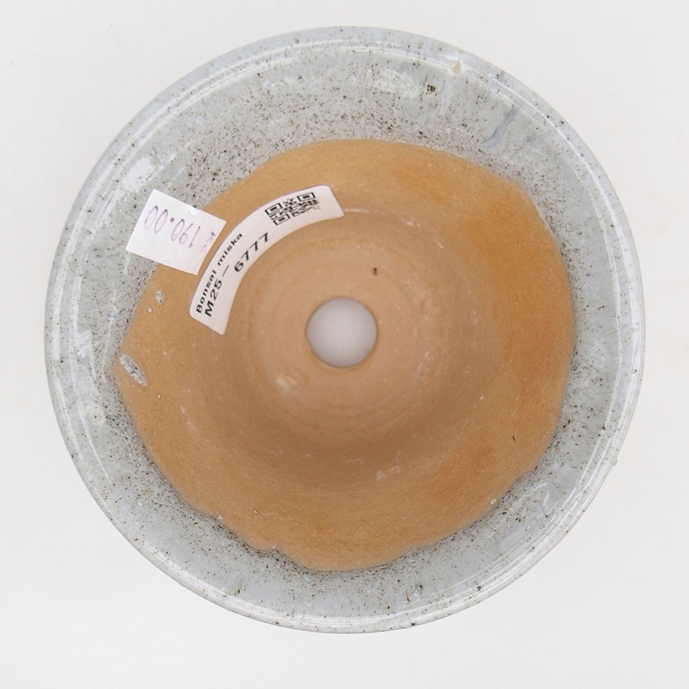 Keramická bonsai miska 10,5 x 10,5  x 7 cm, barva šedá