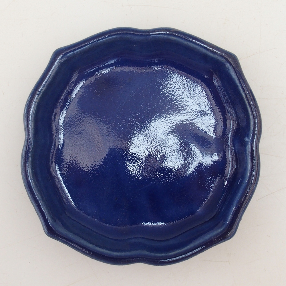 Keramická podmiska H95 - 8 x 8 x 1 cm - modrá