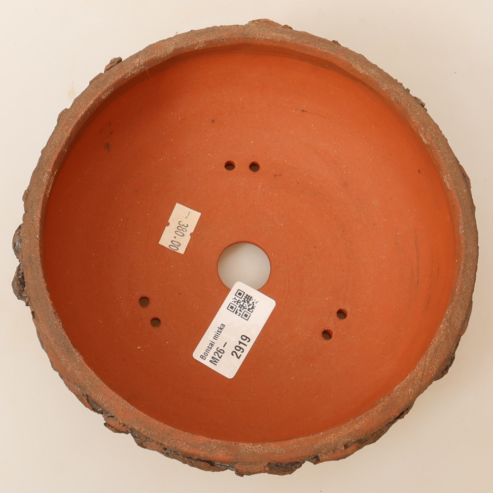 Keramická bonsai miska 17,5 x 17,5 x 6,5 cm, barva hnědá