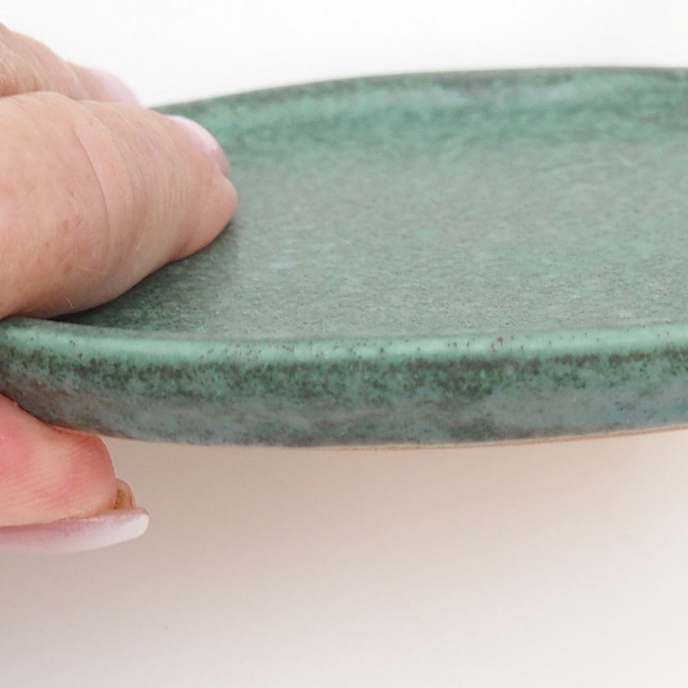 Keramická podmiska H30 - 12,5 x 10,5 x 1 cm - zelená