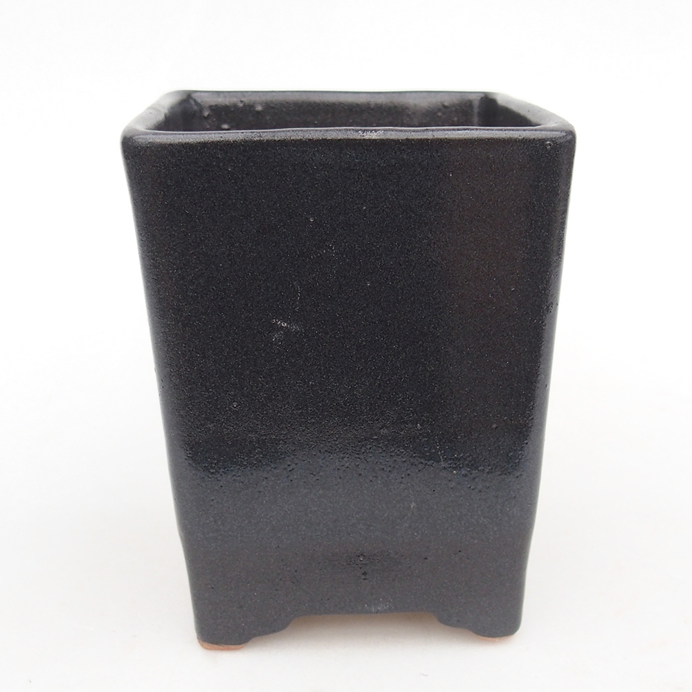 Keramická bonsai miska 8,5 x 8,5  x 11,5 cm, barva šedá