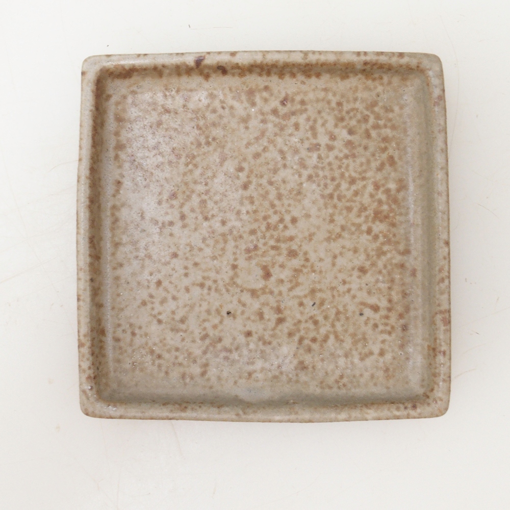 Bonsai podmiska čtverc S - 8 x 8 x 1 cm - béžová