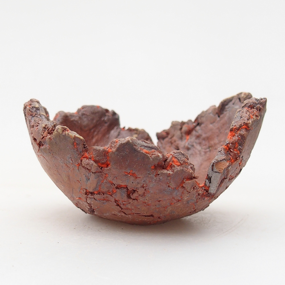 Keramická Skořápka  7 x 7 x 4 cm , barva oranžová