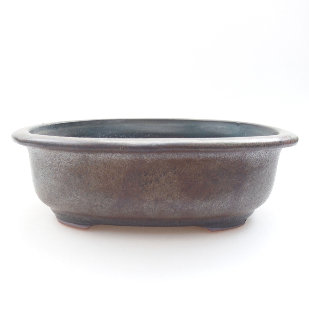 Keramická bonsai miska 18 x 15 x 6 cm, barva šedá