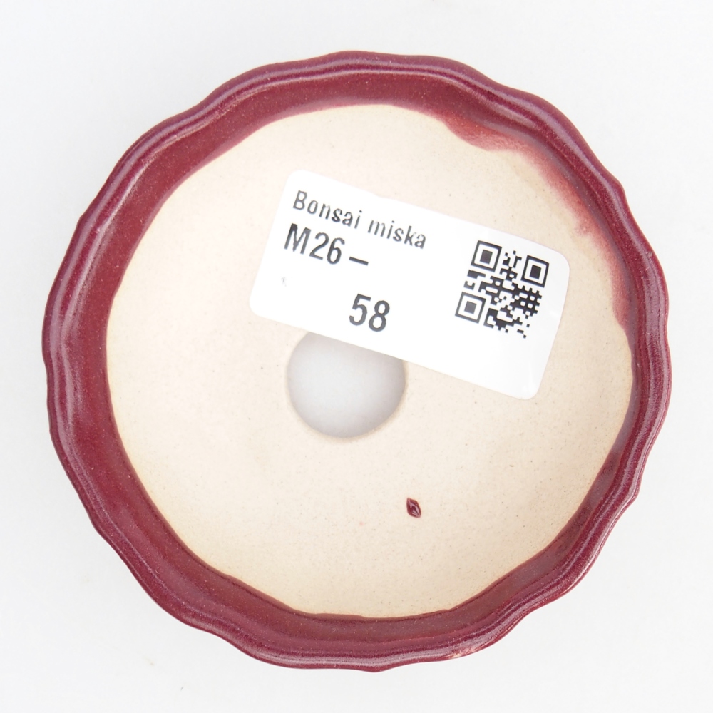 Mini bonsai miska 7,5 x 7,5 x 2,5 cm, barva vínová