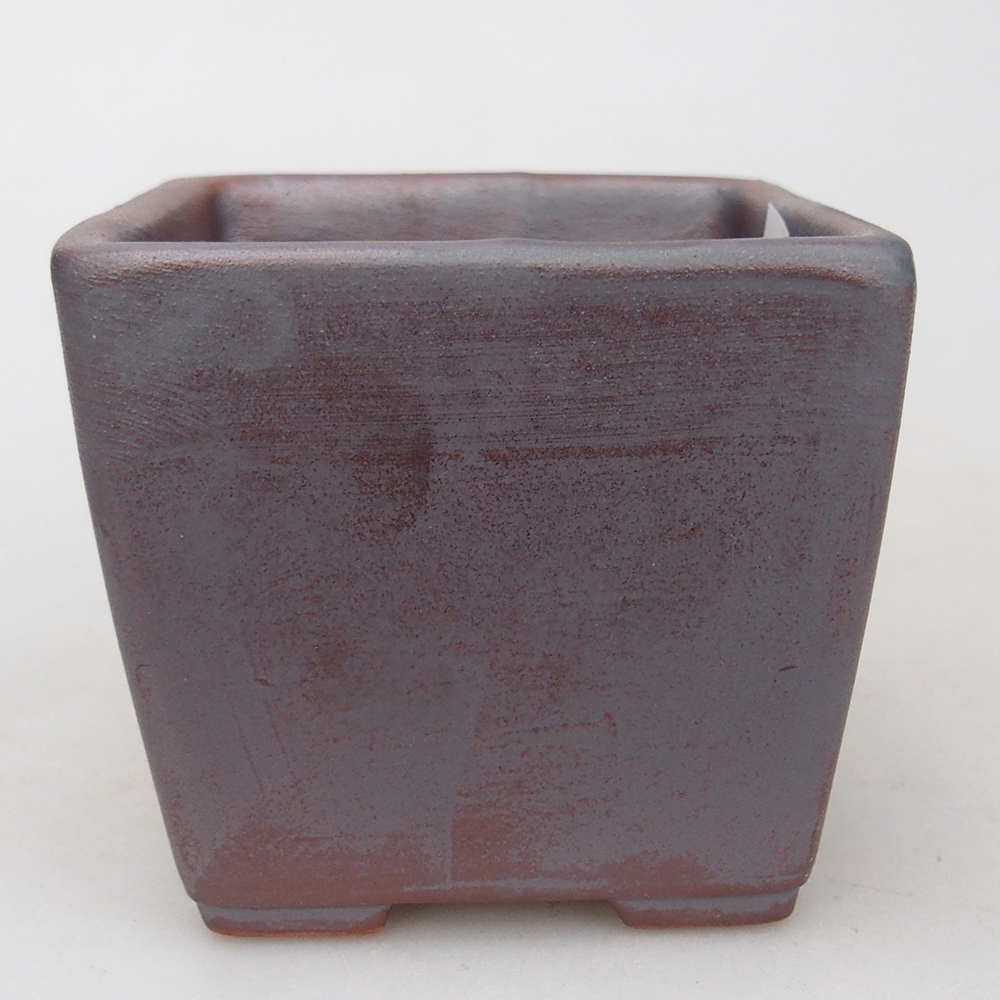 Keramická bonsai miska 7,5 x 7,5  x 7 cm, barva kovová