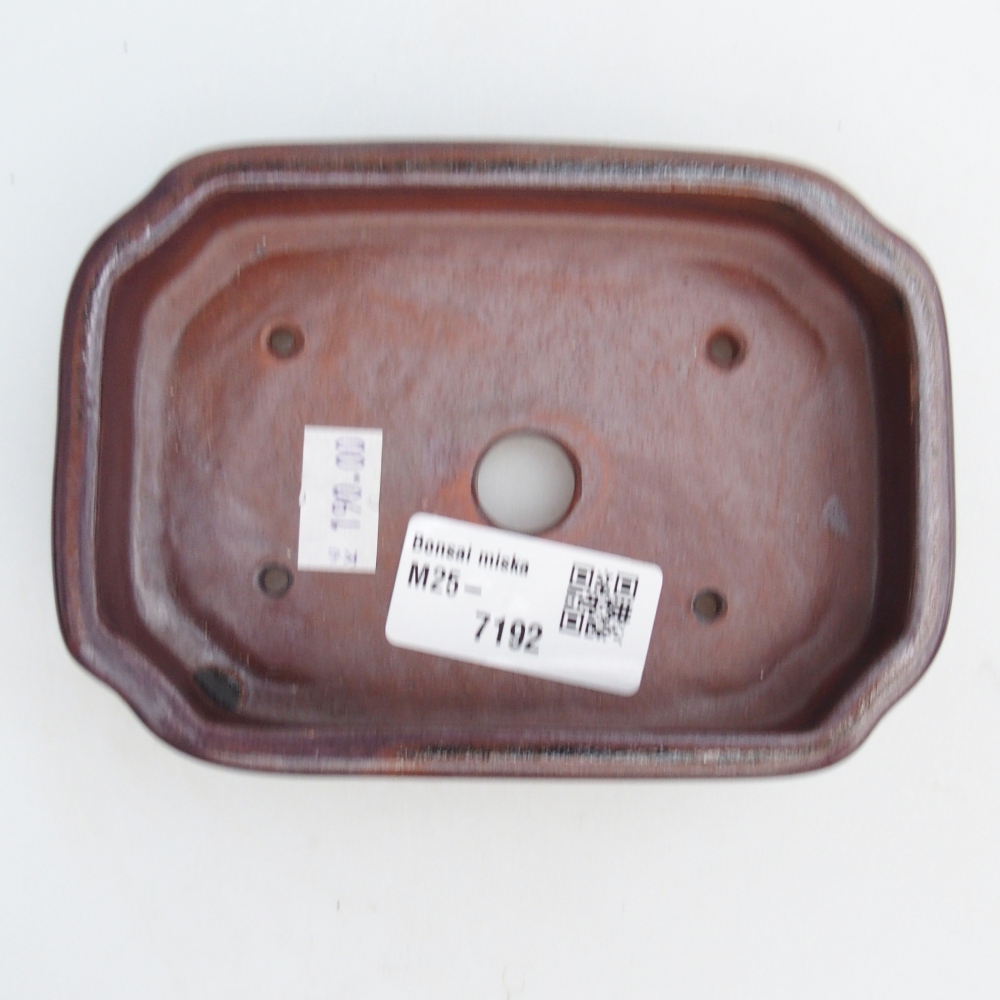 Keramická bonsai miska 13 x 9 x 3 cm, barva hnědá