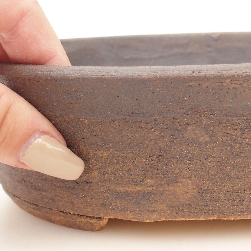 Bonsai miska 19,5 x 16 x 6 cm , barva hnědá