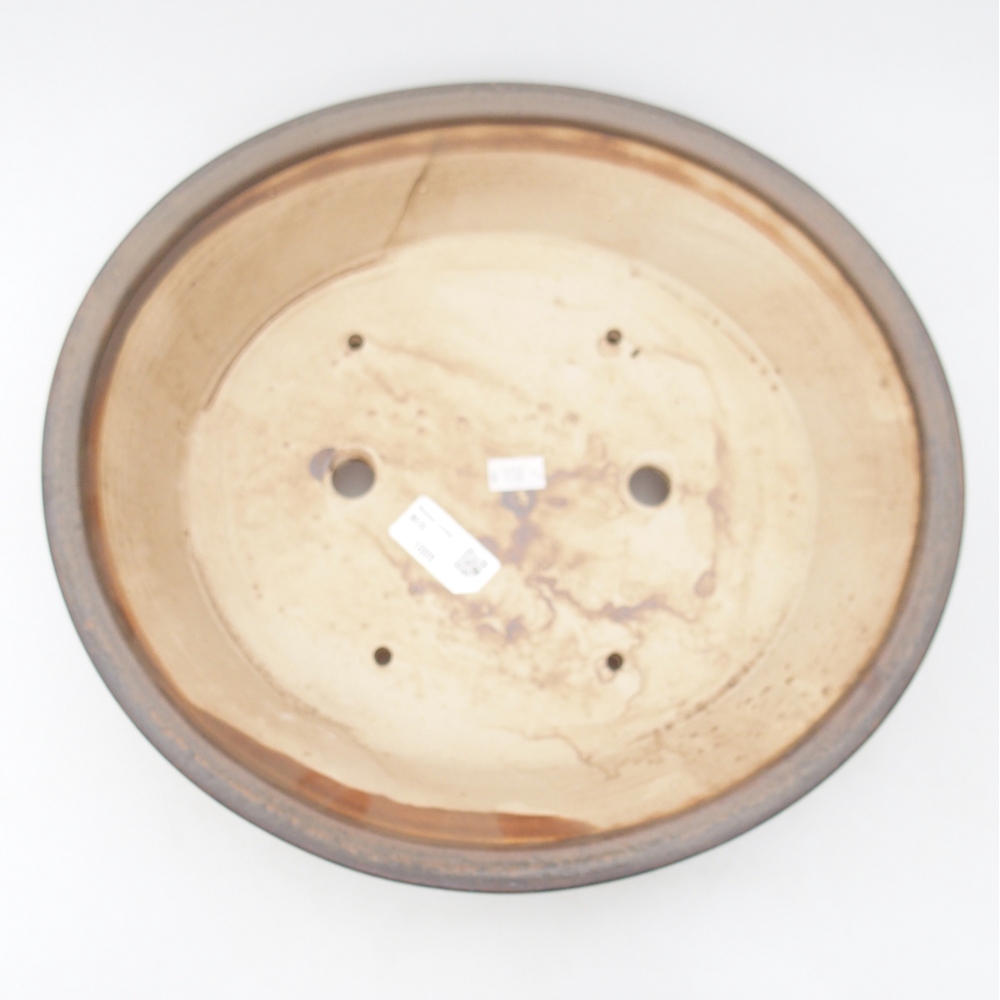 Keramická bonsai miska 32 x 29 x 7 cm, barva hnědá