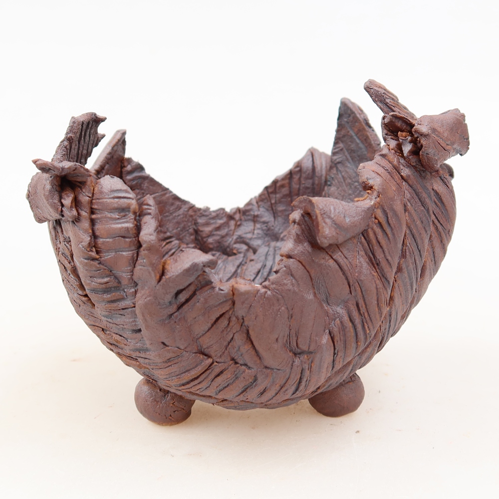 Keramická Skořápka  10,5 x 9,5 x 9 cm , barva hnědá