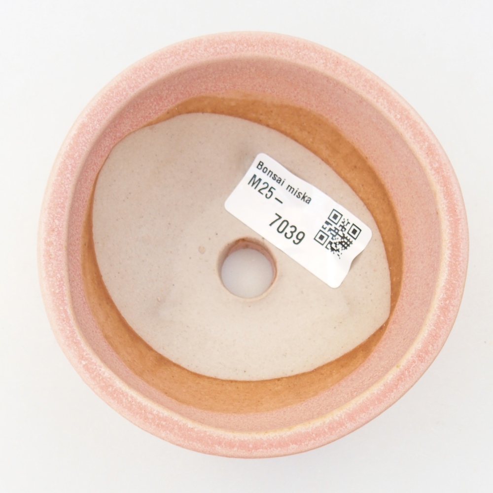 Keramická bonsai miska 9,5 x 9,5 x 5 cm, barva růžová