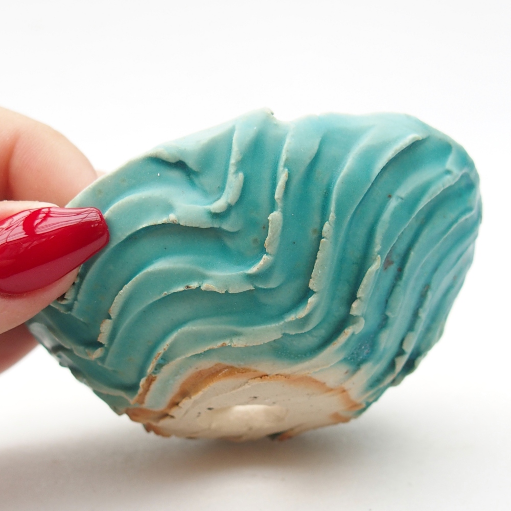 Keramická Skořápka  8,5 x 8 x 4 cm , barva modrá