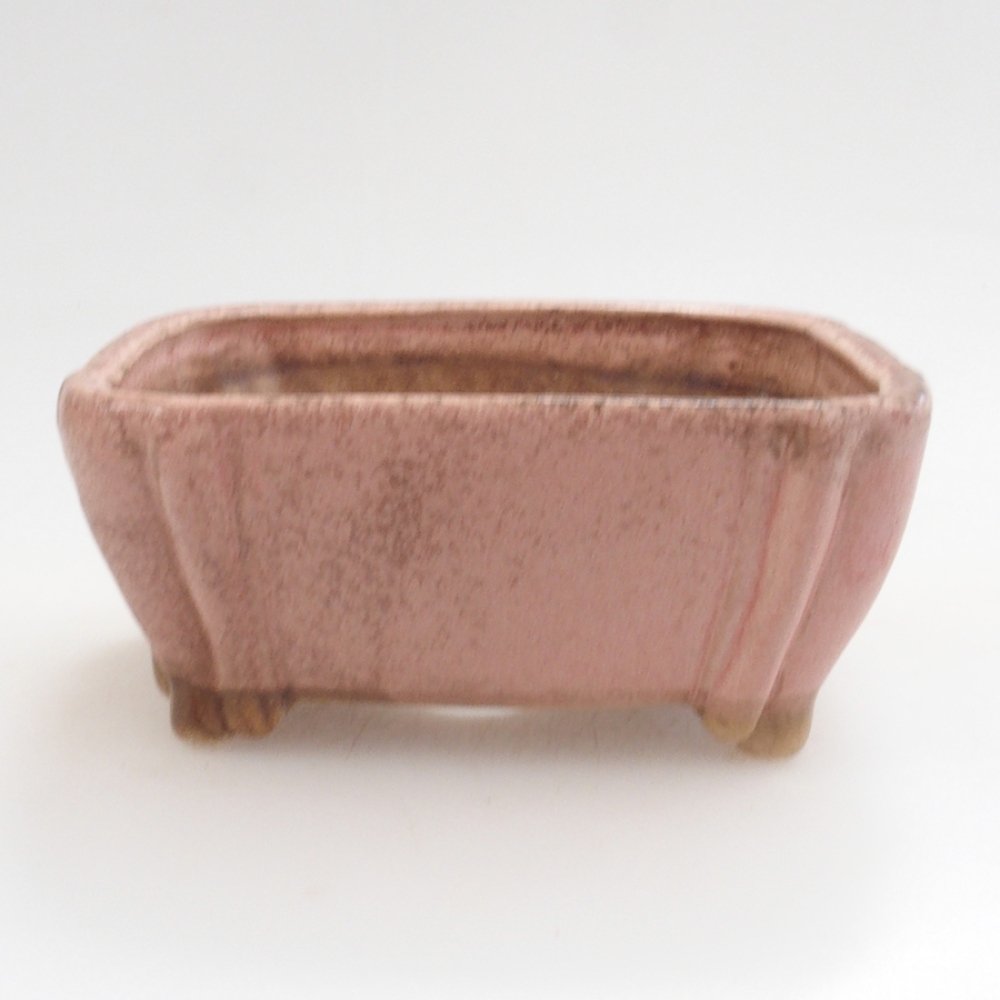 Keramická bonsai miska 10 x 8,5 x 4,5 cm, barva růžová