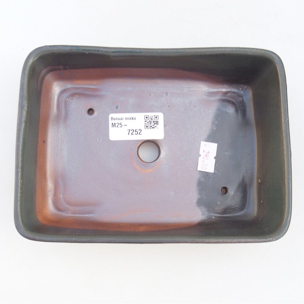 Keramická bonsai miska 18,5 x 13,5 x 3,5 cm, barva šedá