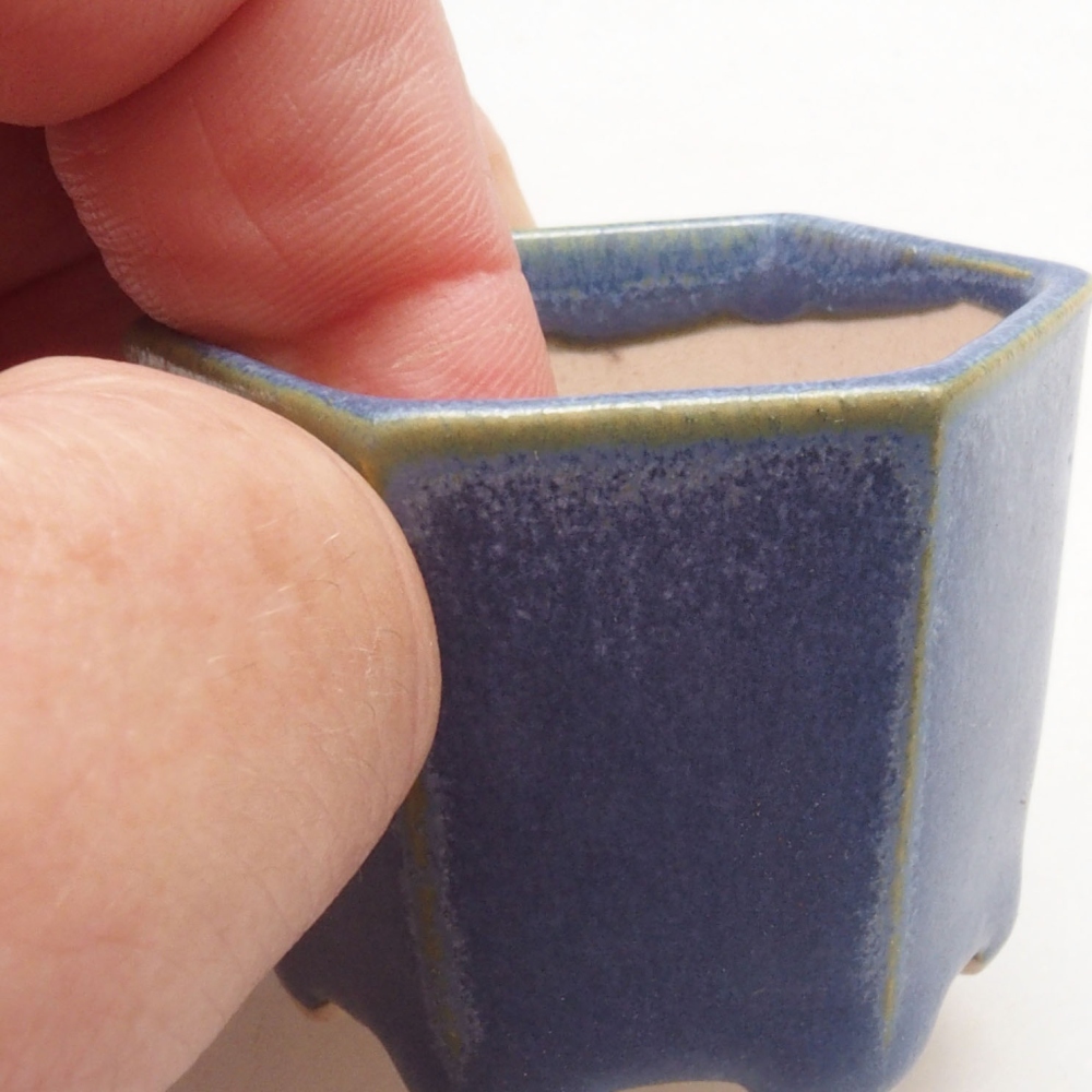 Mini bonsai miska 4,5 x 4 x 3,5 cm, barva modrá