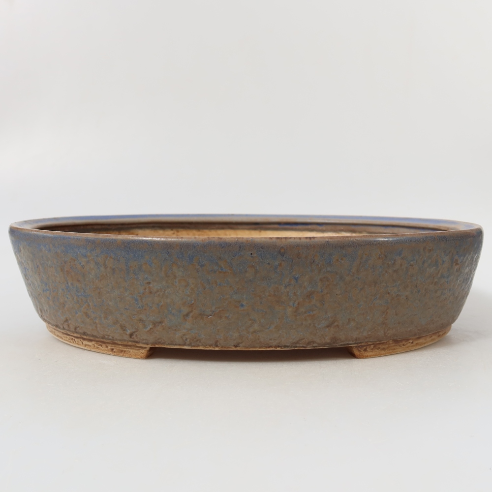 Keramická bonsai miska 26,5 x 24 x 5,5 cm, barva modrá