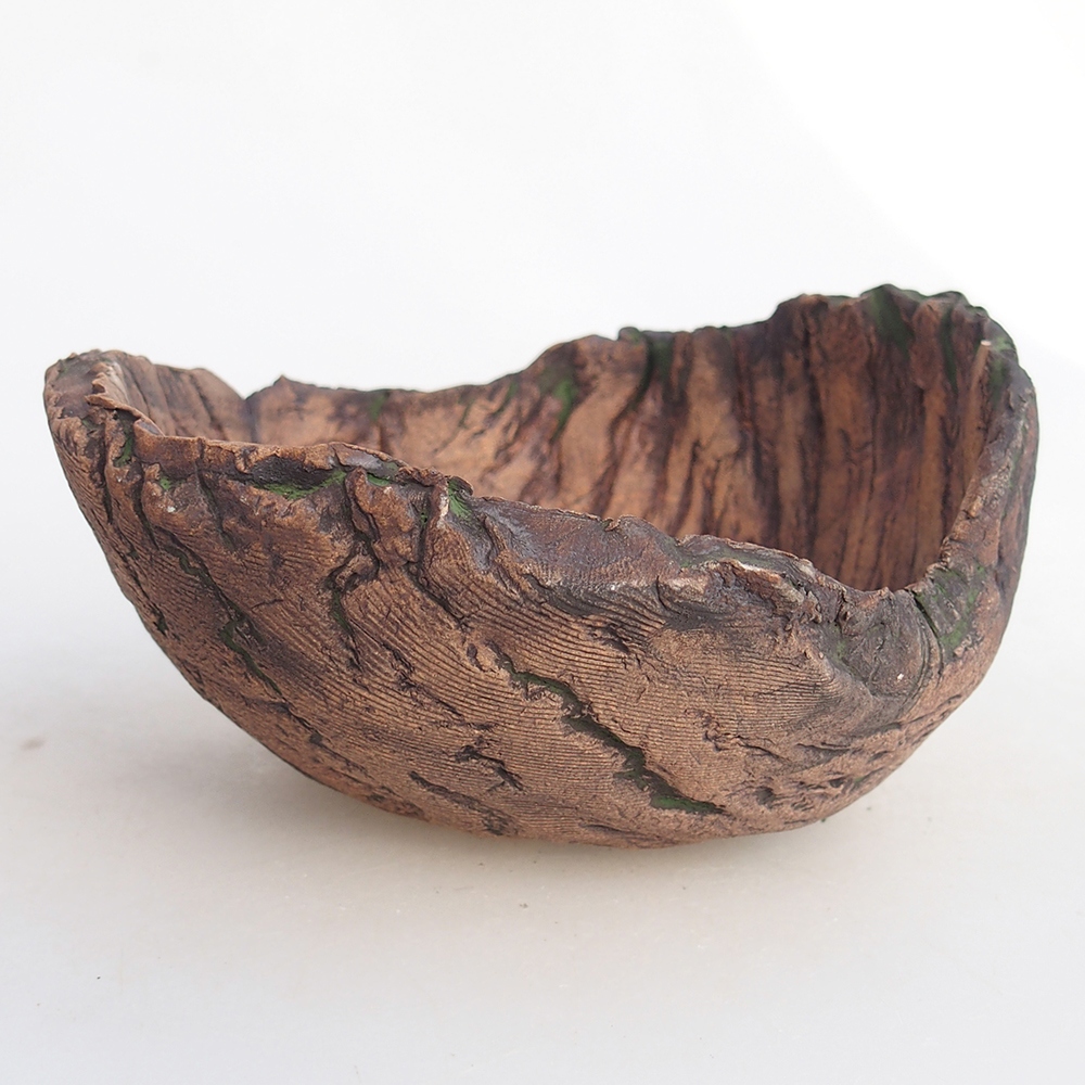 Keramická Skořápka 13 x 13 x 7 cm , barva zelená