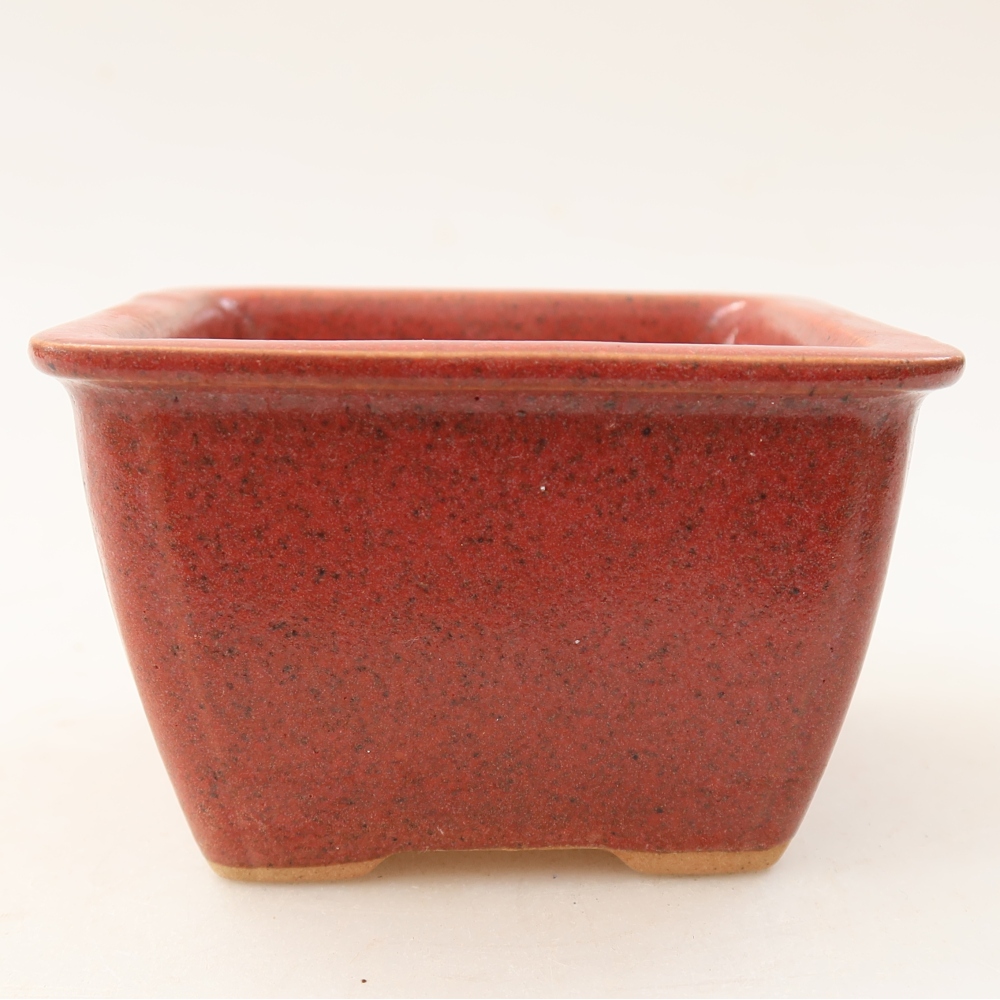 Keramická bonsai miska 8,5 x 8,5 x 5,5 cm, barva růžová