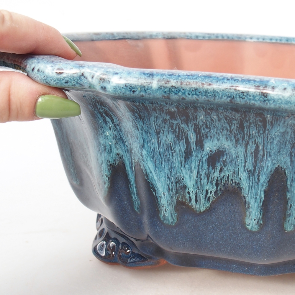 Miska 30,5 x 30,5 x 11,5 cm barva modrobílá