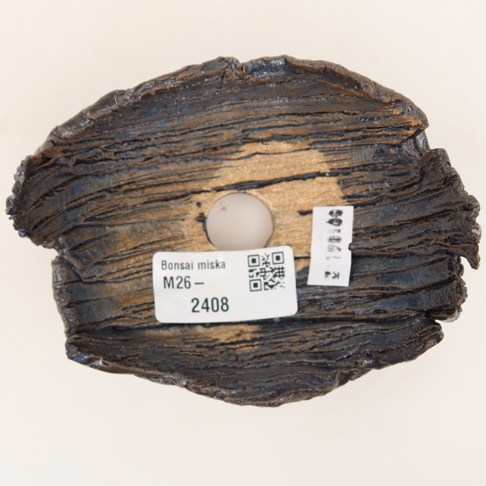 Keramická Skořápka  10,5 x 8,5 x 6,5 cm , barva černozelená