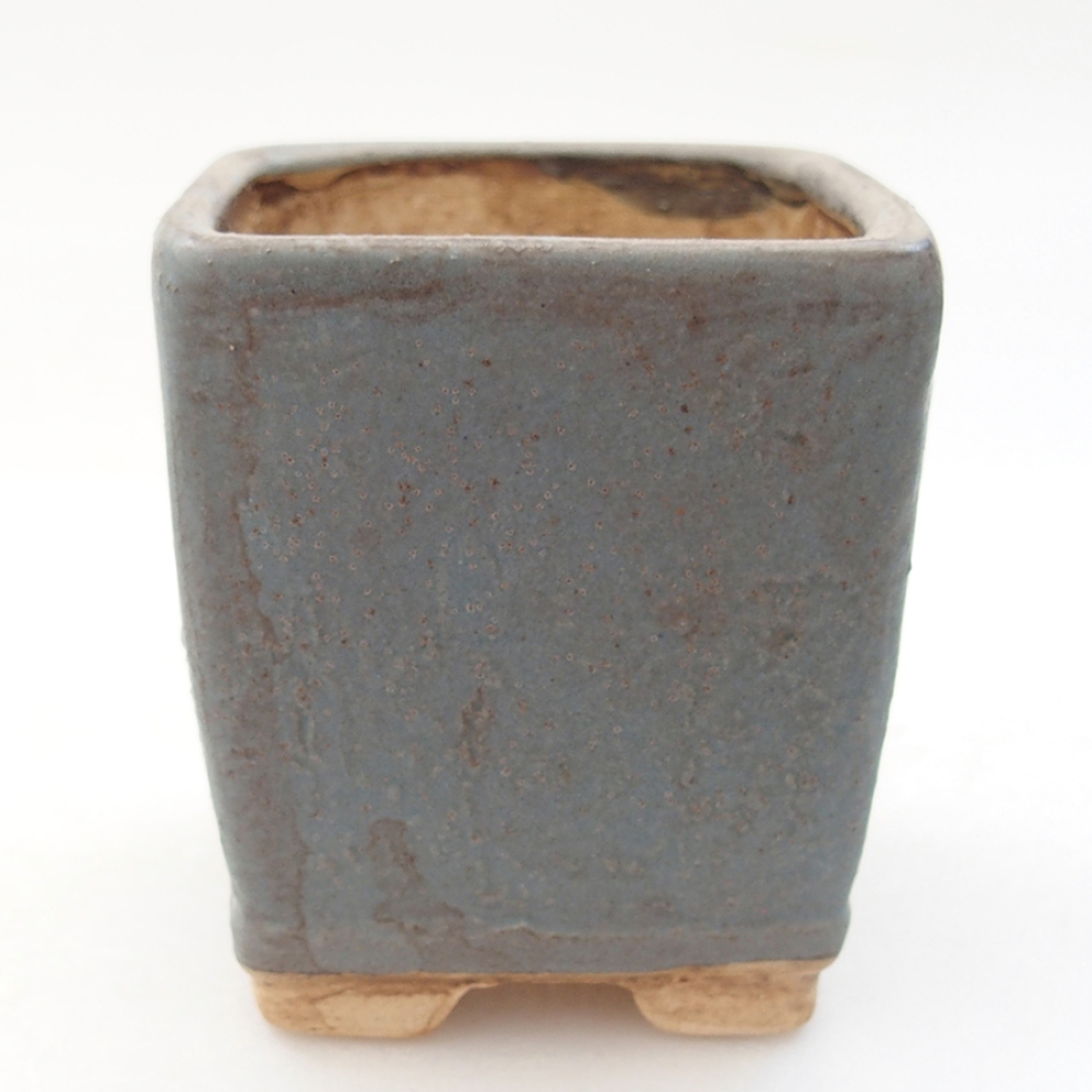 Keramická bonsai miska 6,5 x 6,5 x 7 cm, barva modrá