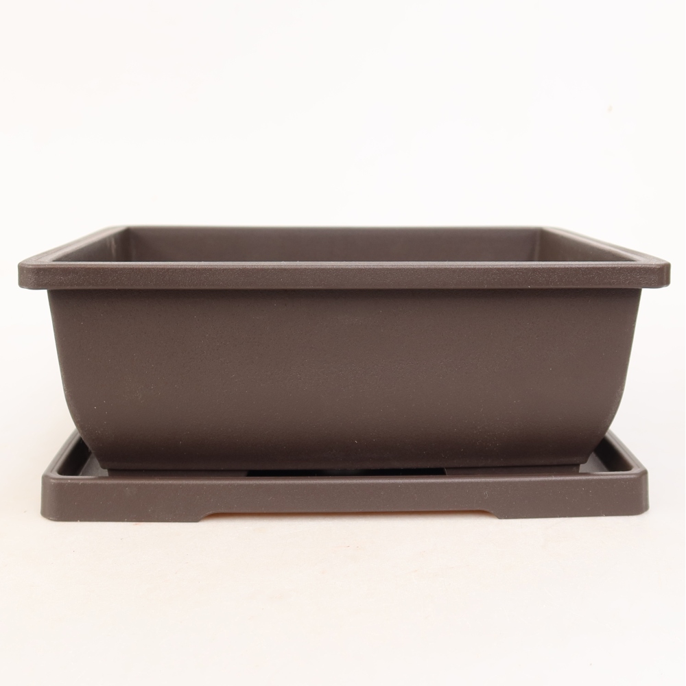 Bonsai miska+podmiska plast MP-2 - 21,5 x 15,5 x 8 cm