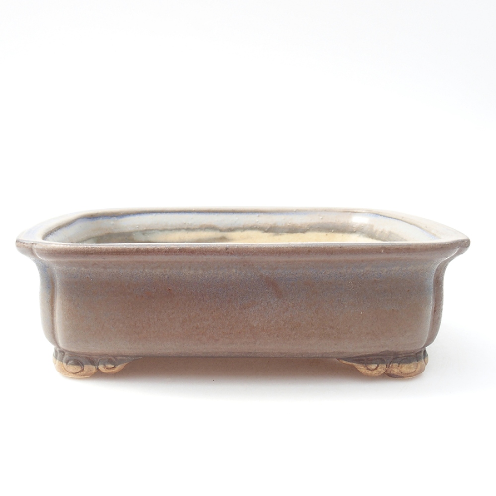 Keramická bonsai miska 19,5 x 16,5 x 6 cm, barva modrá