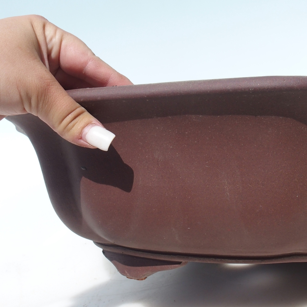 Bonsai miska 39,5 x 37,5 x 12 cm -  barva hnědá