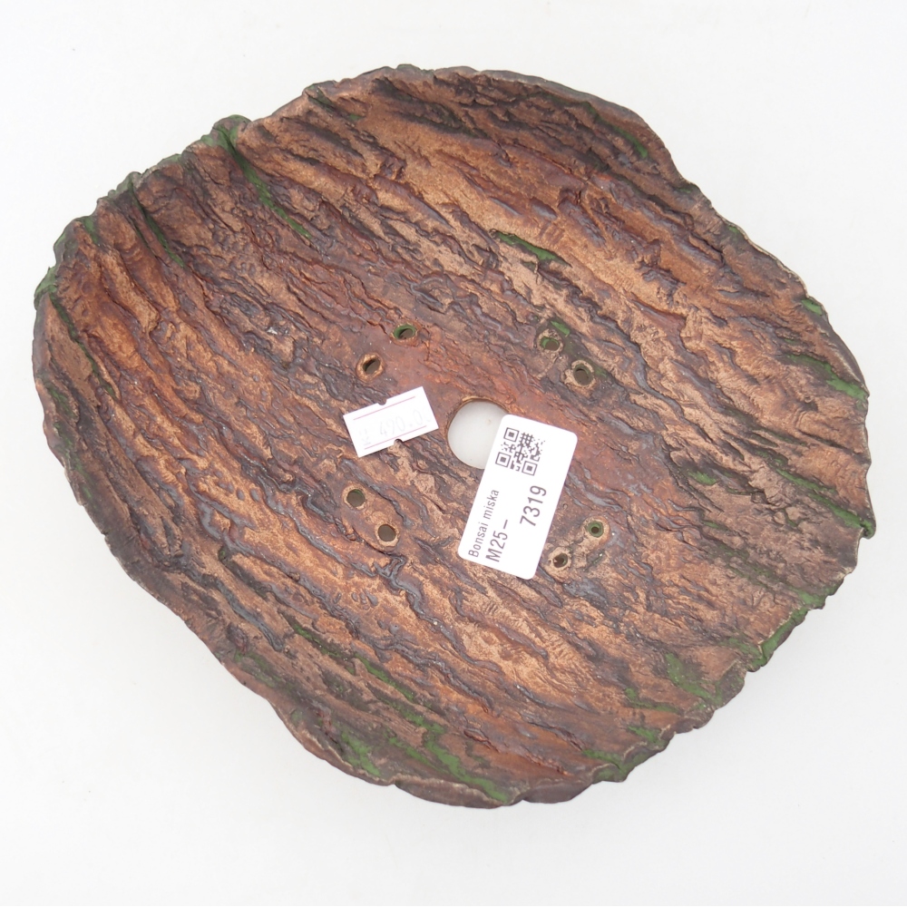 Keramická Skořápka  20 x 16 x 6,5 cm , barva zelená