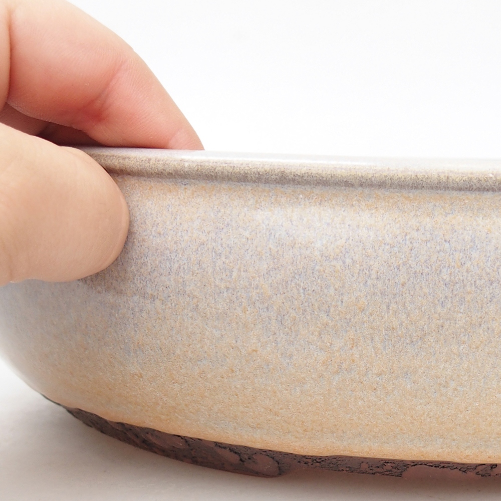 Keramická bonsai miska 25,5 x 25,5 x 7 cm, barva šedá