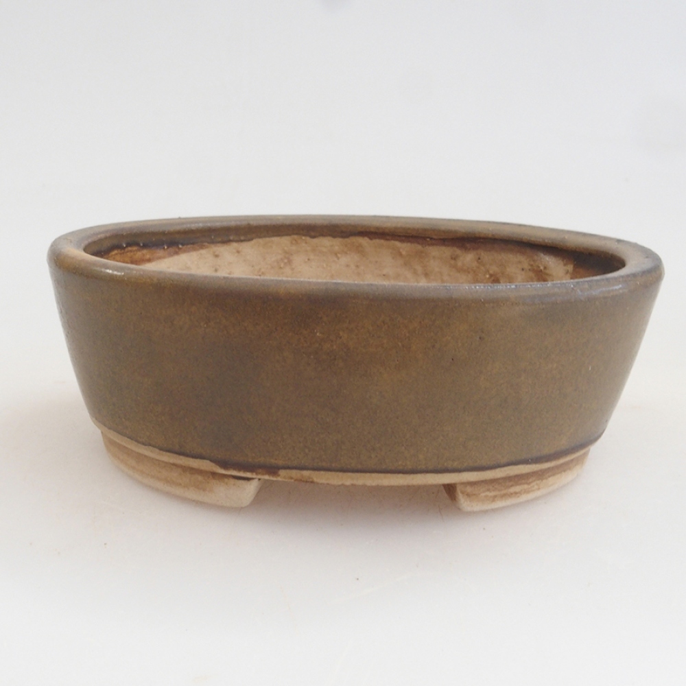 Keramická bonsai miska 9,5 x 8 x 3 cm, barva hnědá