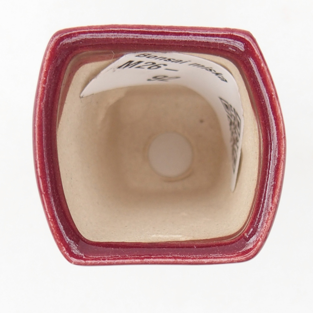 Mini bonsai miska 3,5 x 3 x 5,5 cm, barva vínová