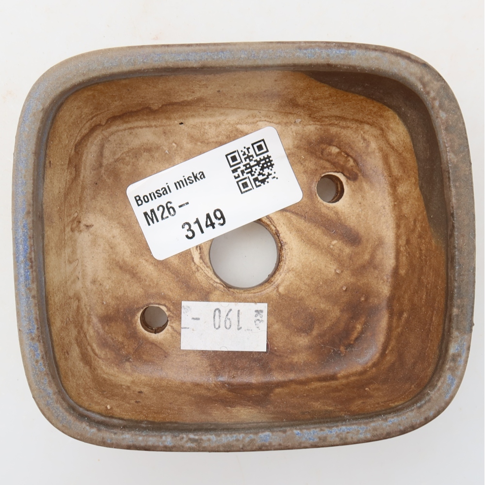 Keramická bonsai miska 10 x 8,5 x 4 cm, barva modrá