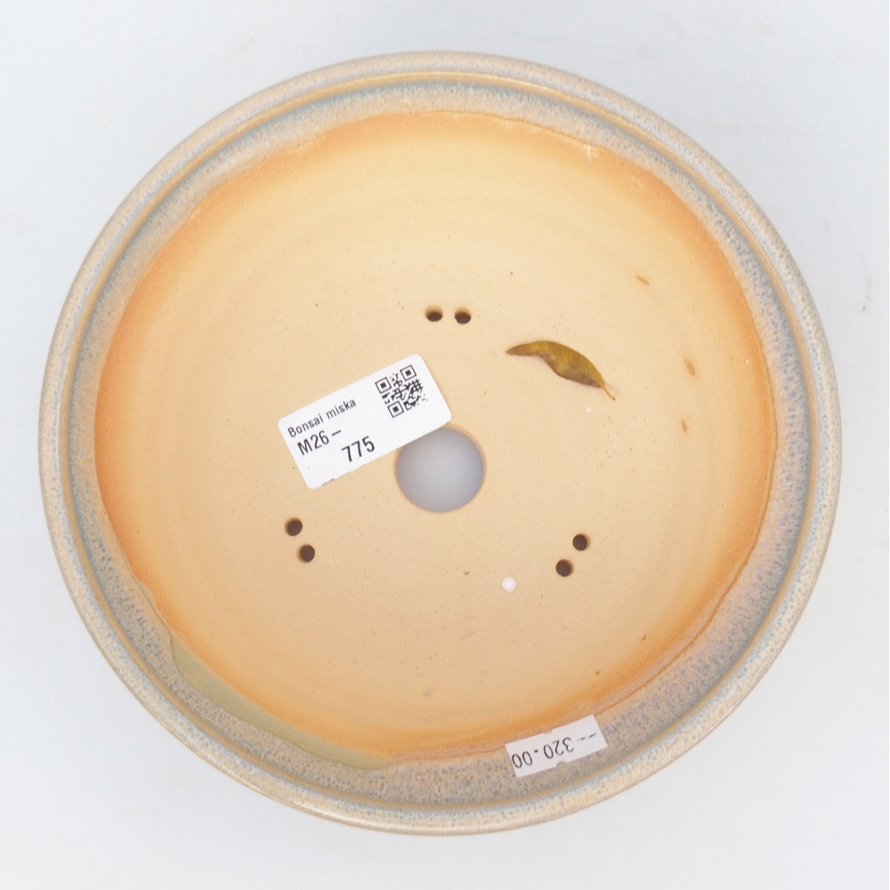 Keramická bonsai miska 17 x 17 x 5,5 cm, barva zelenohnědá