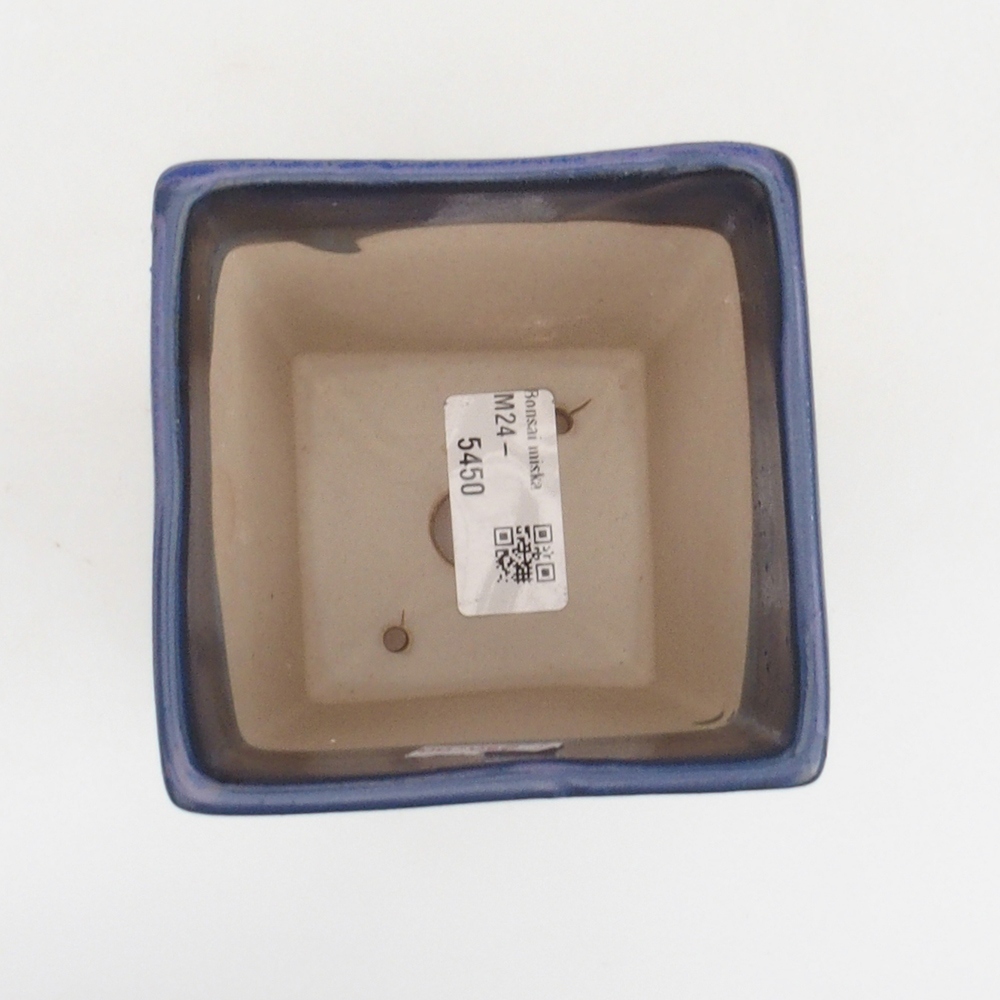 Keramická bonsai miska 9 x 9 x 12,5 cm, barva modrá