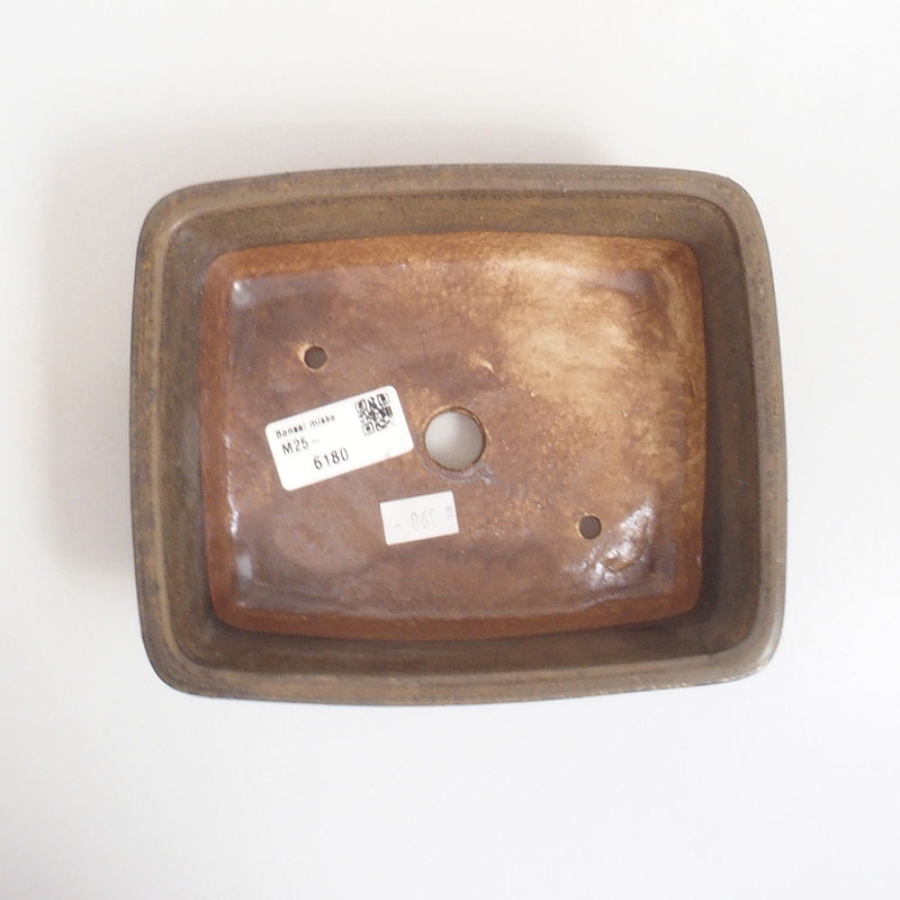 Keramická bonsai miska 17,5 x 14 x 5 cm, barva hnědá