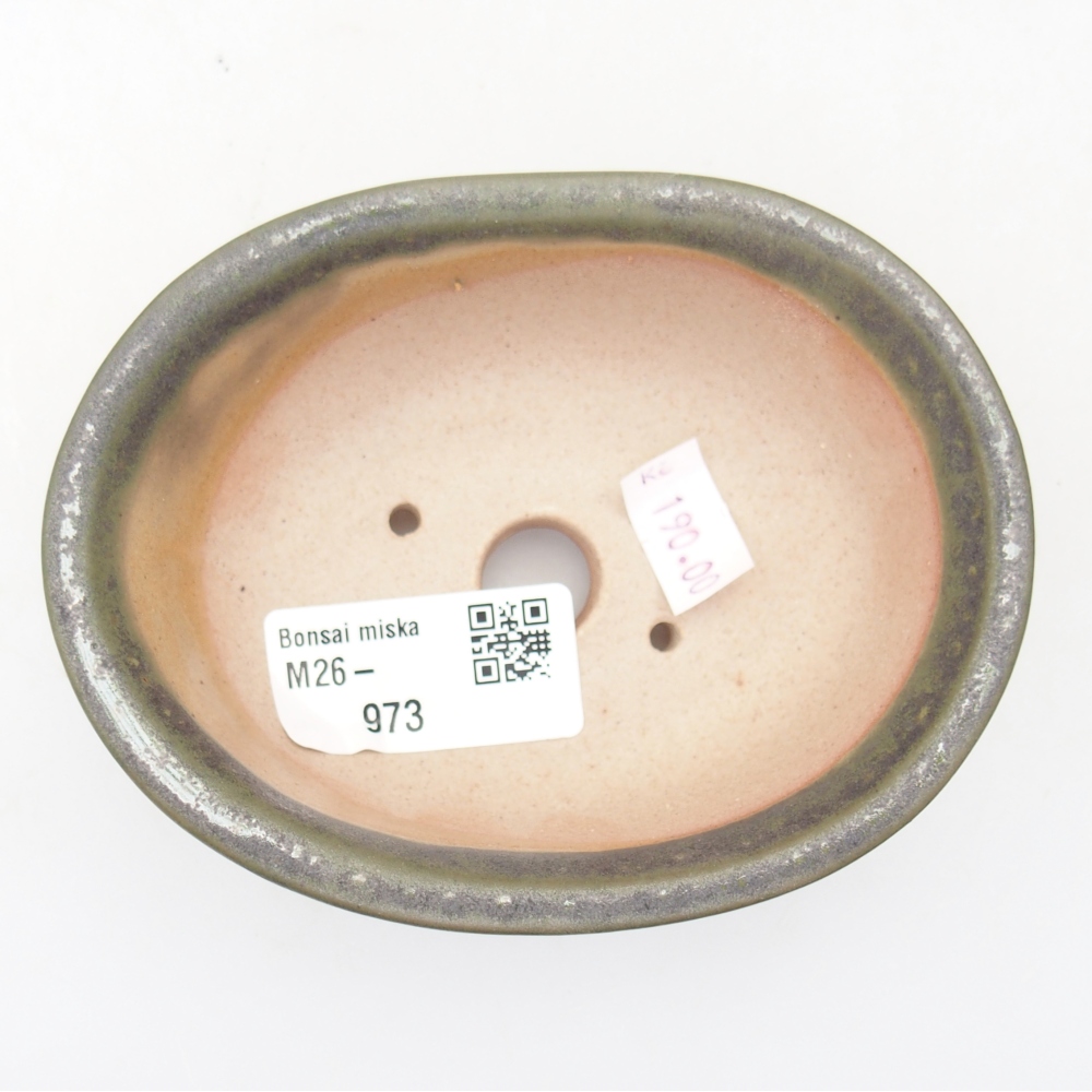 Keramická bonsai miska 11 x 8,5 x 4 cm, barva zelená