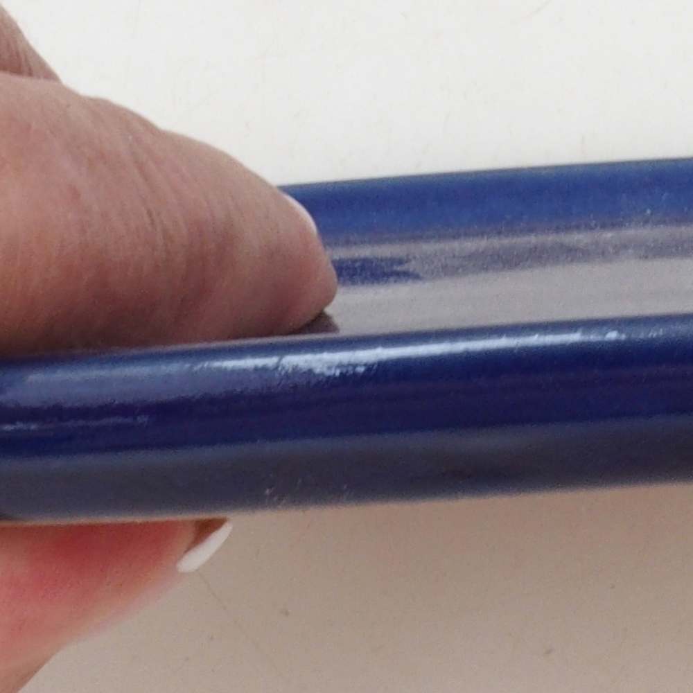 Keramická podmiska H32 - 13 x 11 x 1 cm - modrá