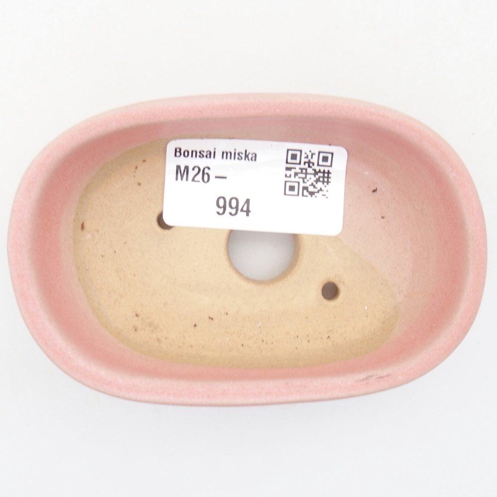 Keramická bonsai miska 9 x 6,5 x 2,5 cm, barva růžová