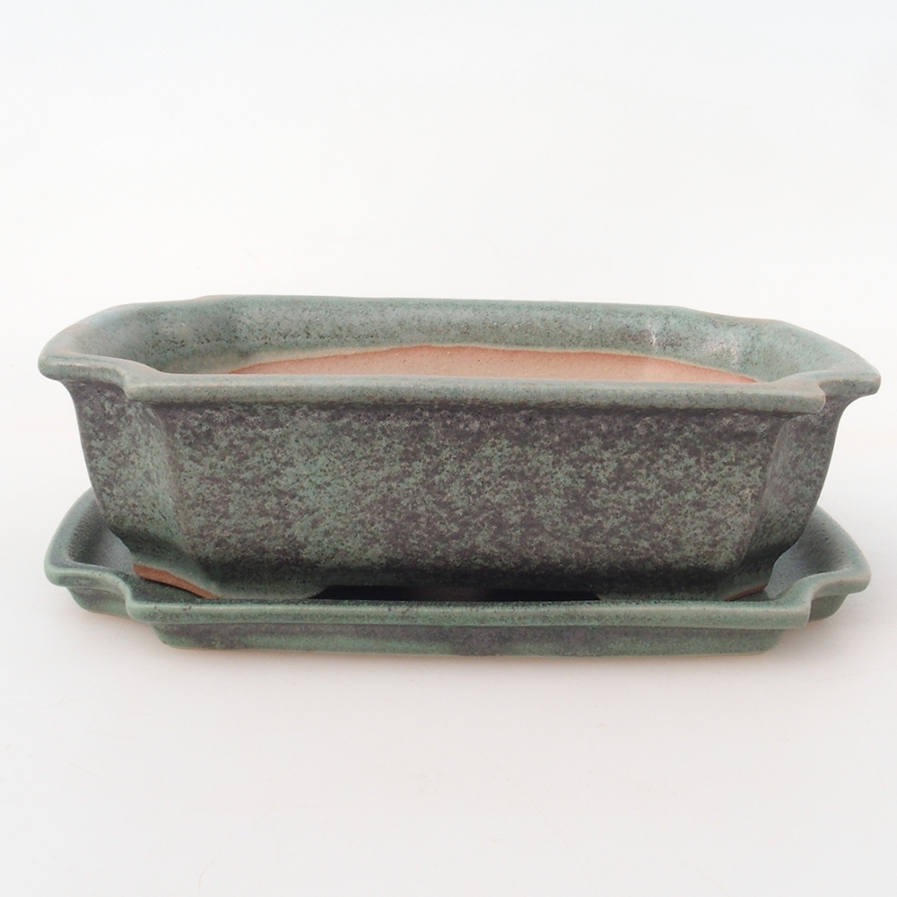 Bonsai miska + podmiska H17 - 15 x 10 x 4 cm.